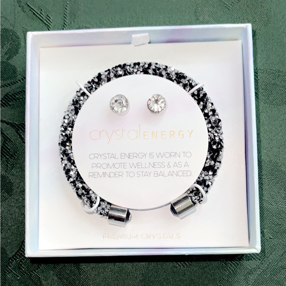 Crystal Energy Bracelet w/ Earrings